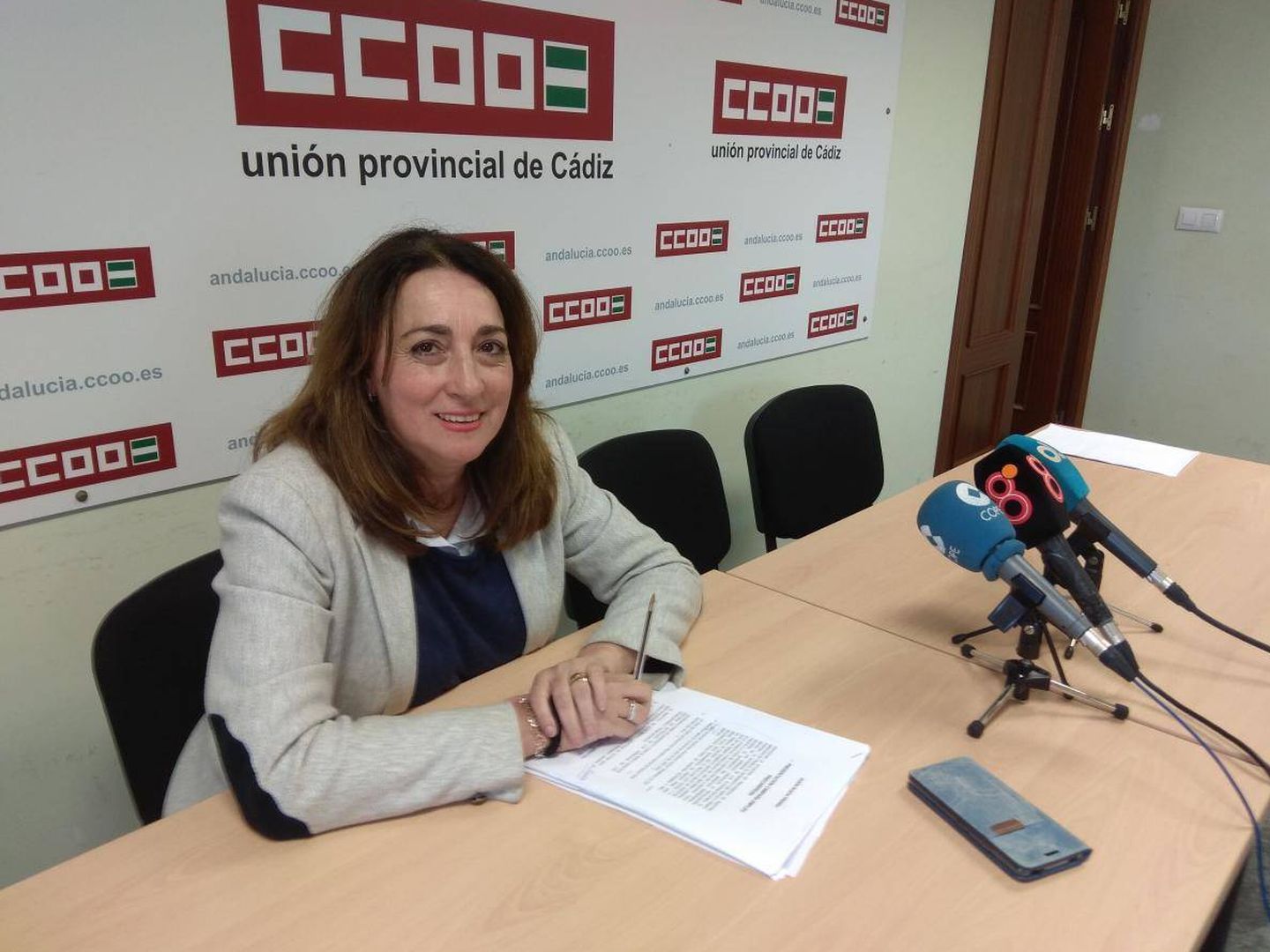 Inma Ortega, secretaria general de CCOO Cádiz