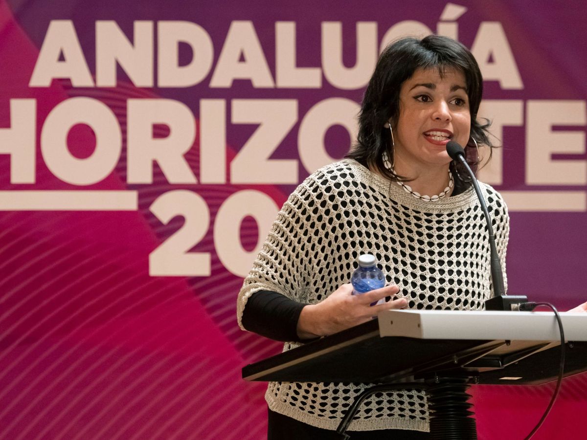 Foto: La coordinadora de Podemos Andalucía y portavoz de Adelante Andalucía, Teresa Rodríguez. (EFE)