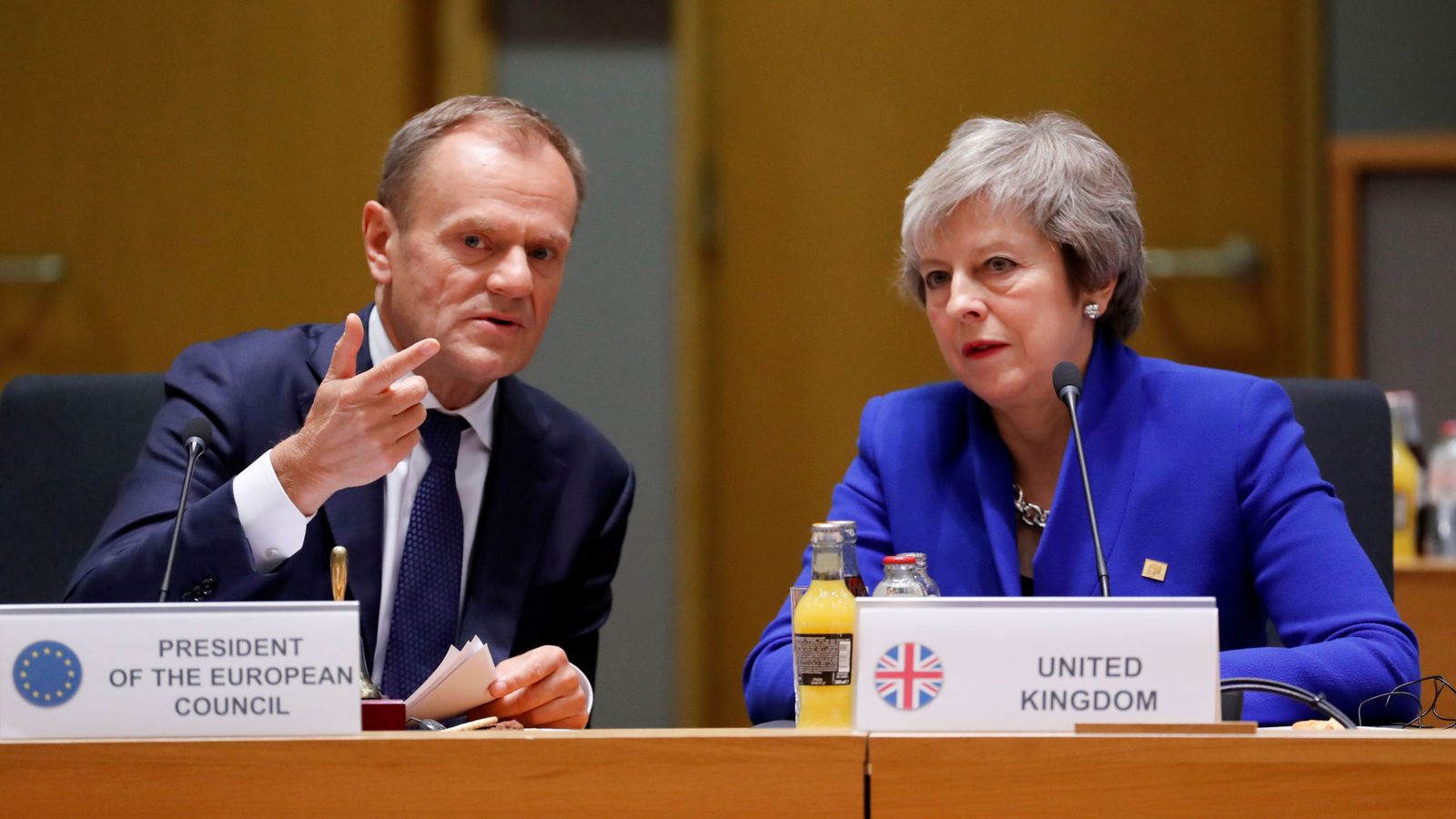Foto: Donald Tusk y Theresa May. (Reuters)