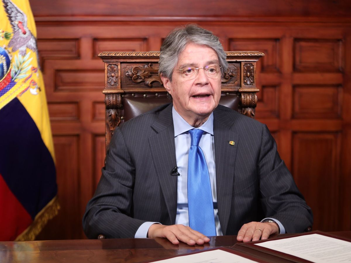 Foto: El presidente de Ecuador, Guillermo Lasso, durante la declaración del estado de excepción. (EFE)