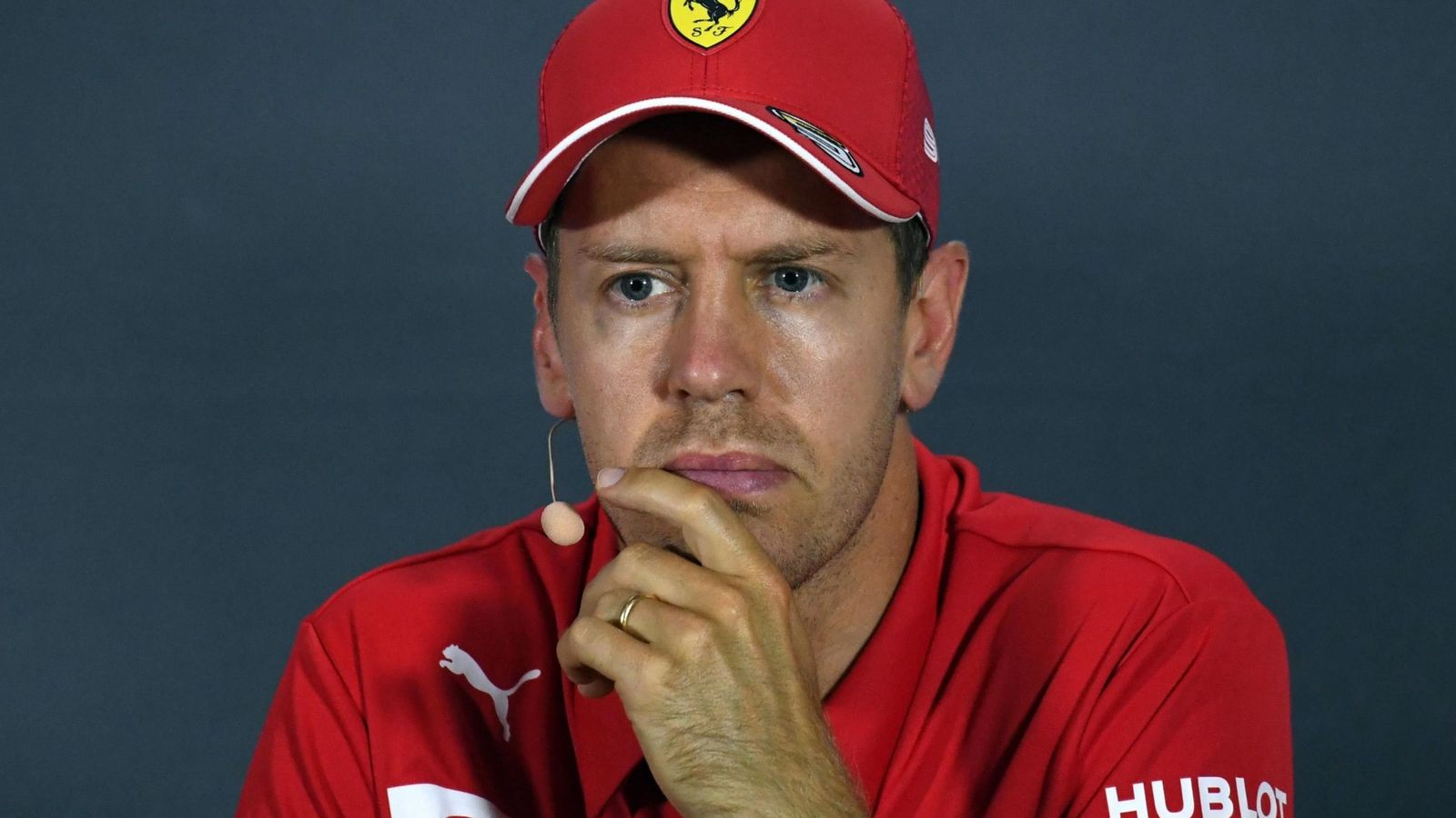 Foto: Sebastian Vettel en la rueda de prensa de pilotos de este jueves. (EFE)