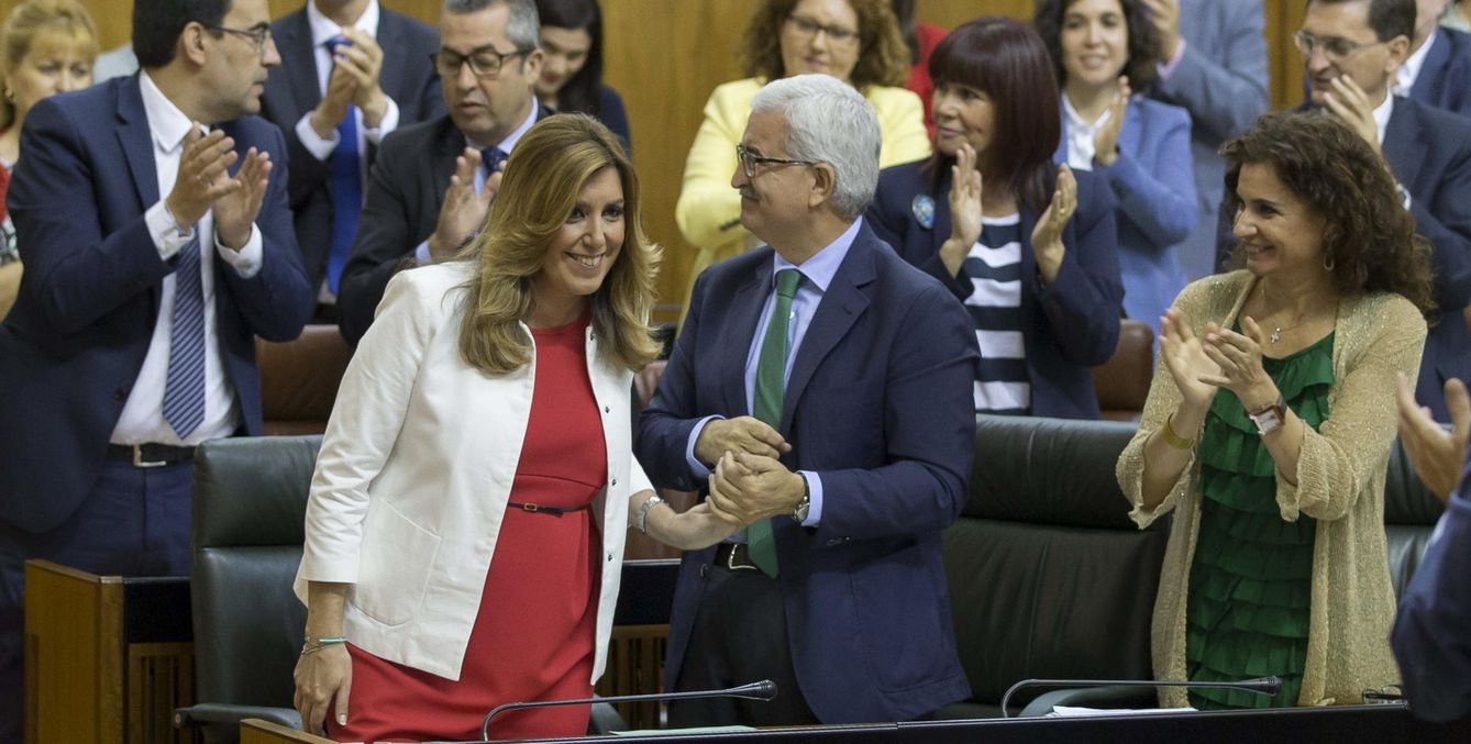 Susana Díaz durante el debate de investidura celebrado ayer en Andalucía (EFE)