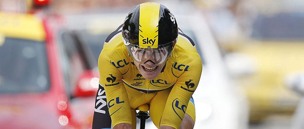 Foto: Froome echa el resto en la parte final para anular los tiempos marcados por Contador