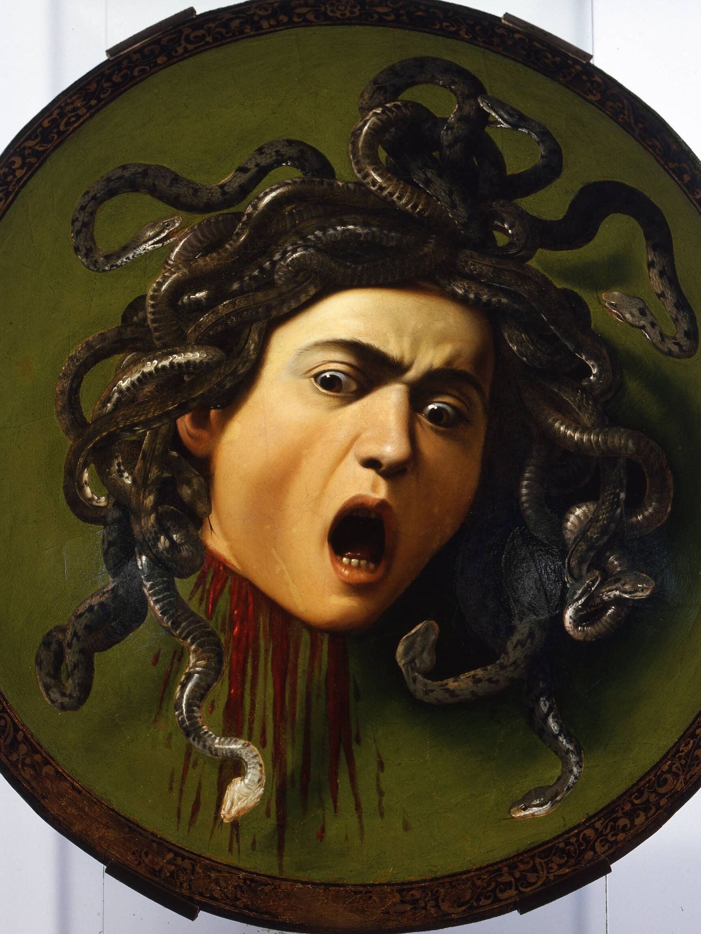 La cabeza de Medusa. Caravaggio. 1597. Galeria degli Uffizi.