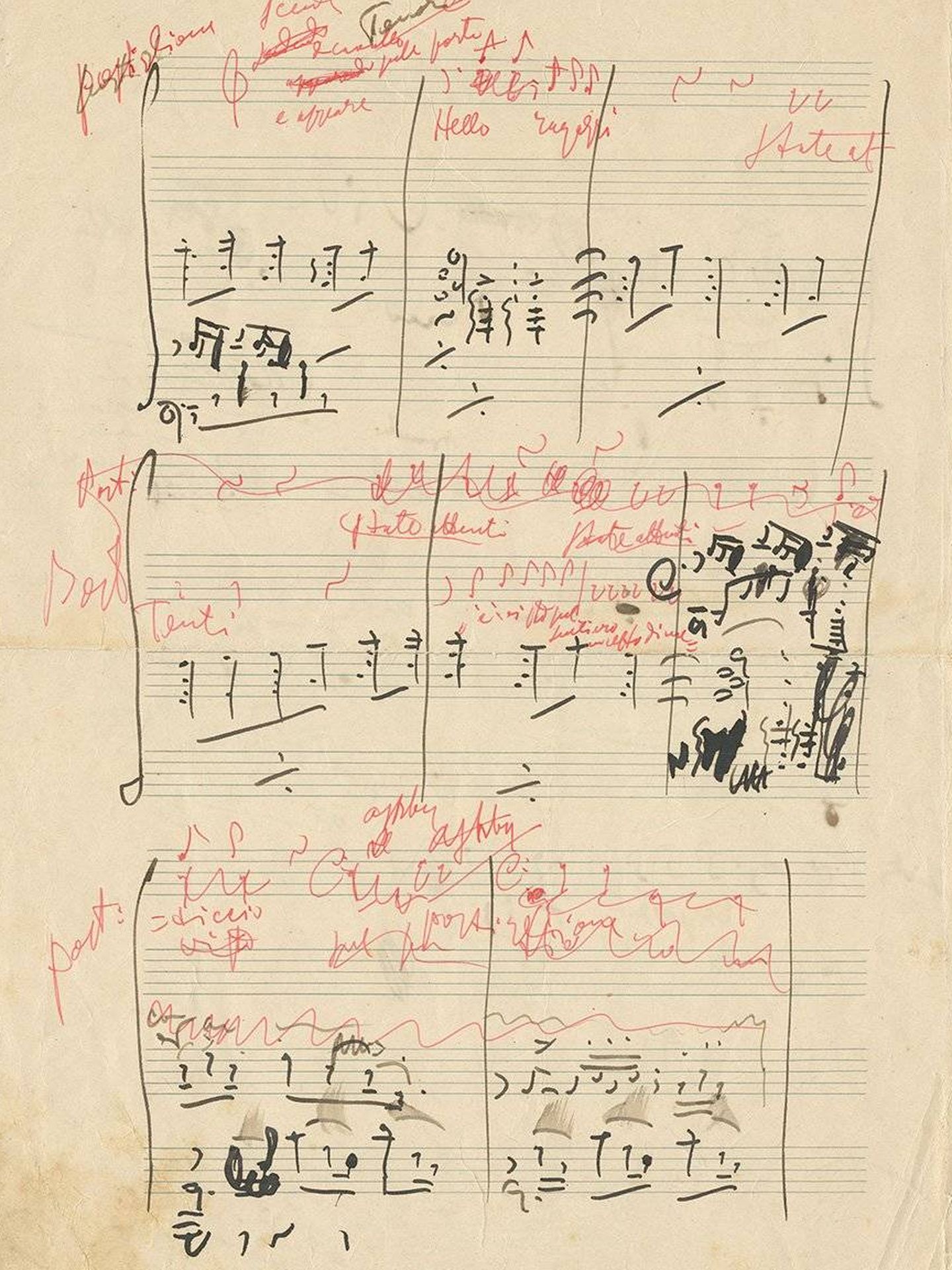Manuscrito de la ópera 'La chica del Oeste', de Giacomo Puccini. (Taschen)