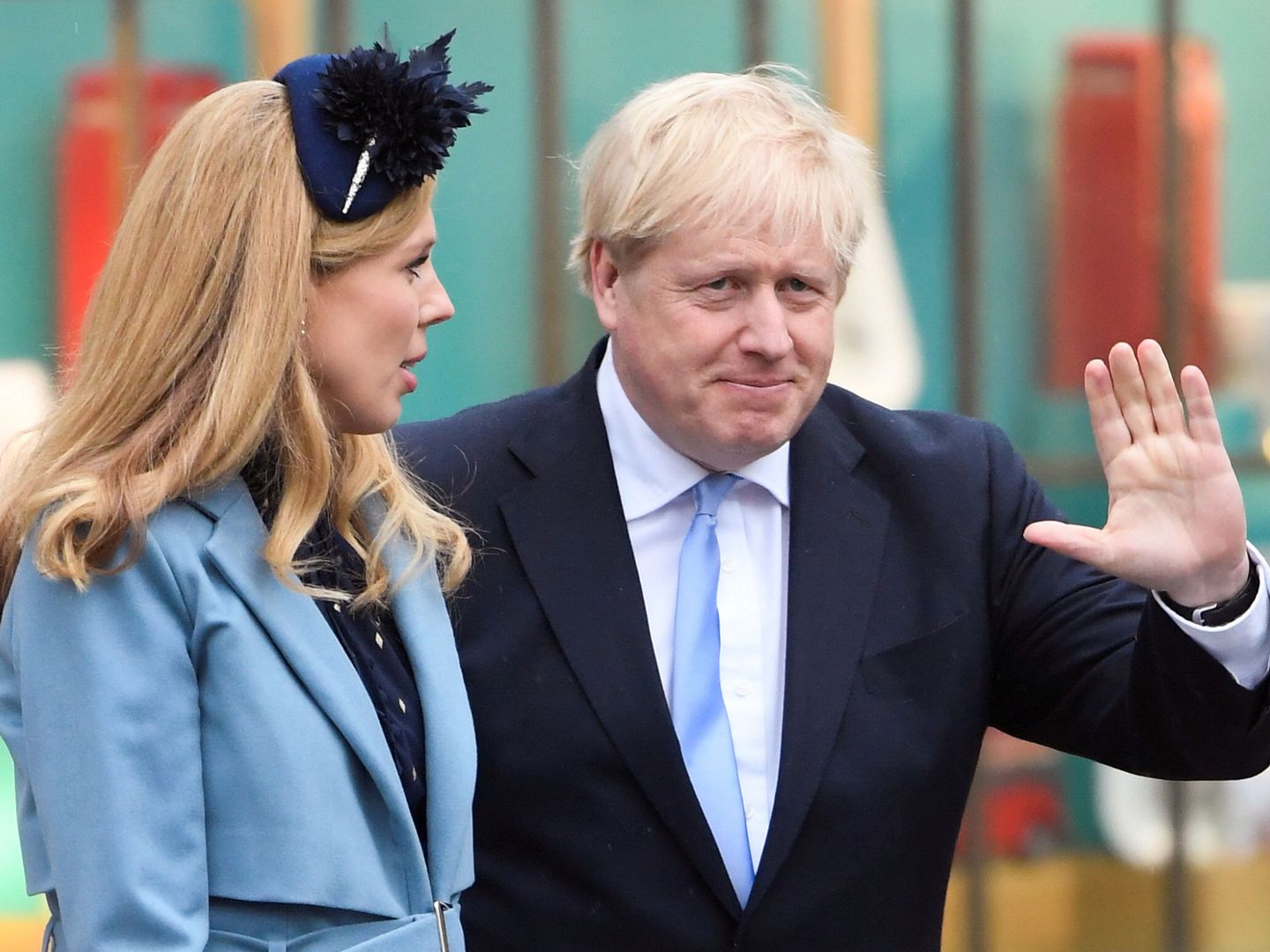Boris Johnson y Carrie Symonds. (Reuters)