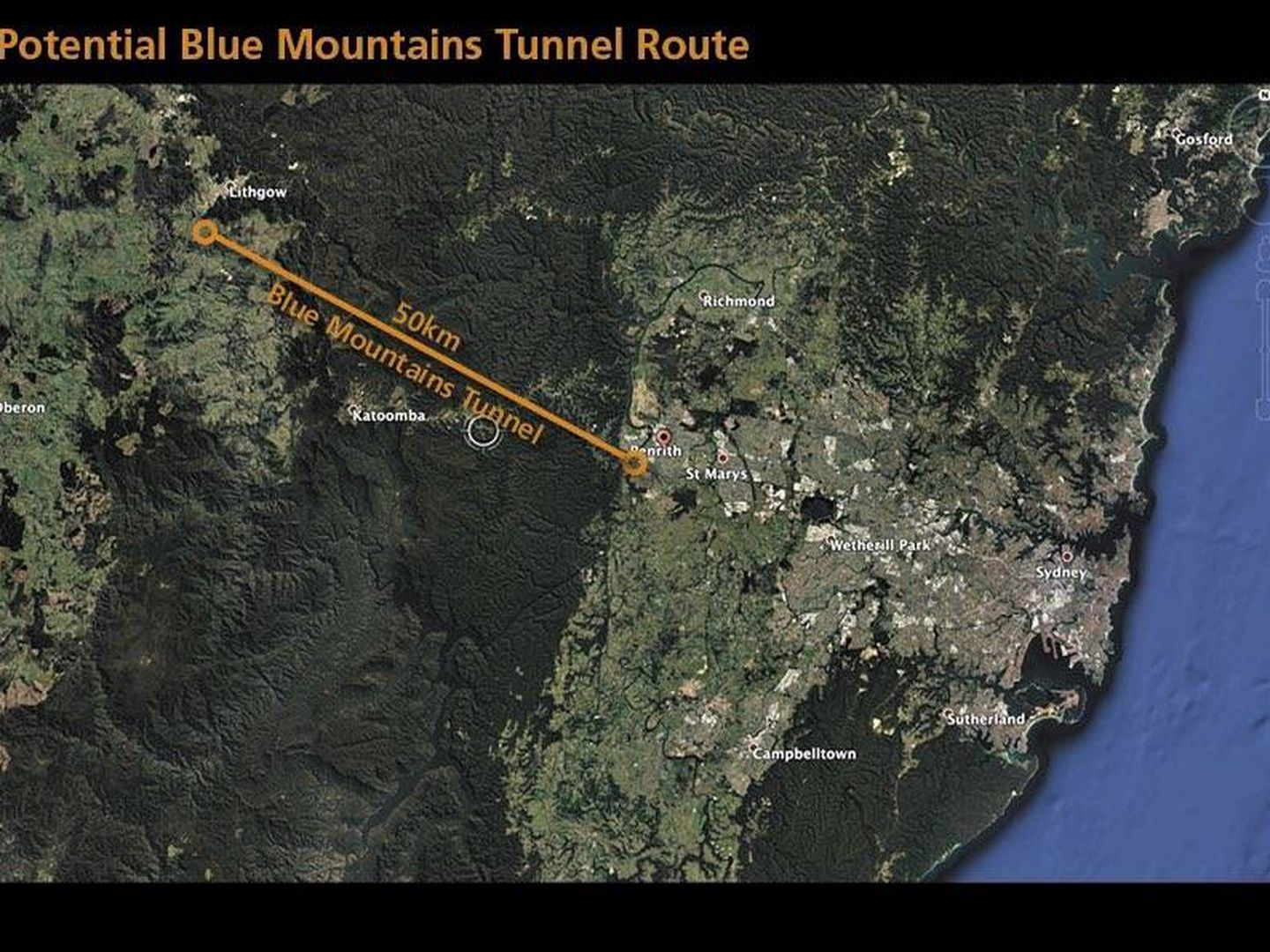 Mapa del posible túnel. (Foto: Twitter)