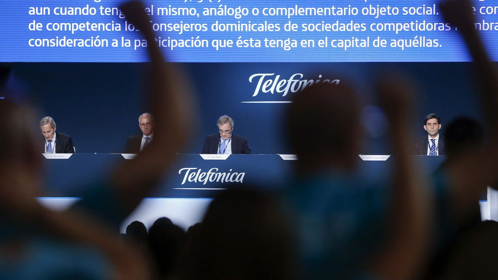 Foto: Imagen de la Junta de Accionistas de Telefónica, el pasado mes de junio. (EFE)