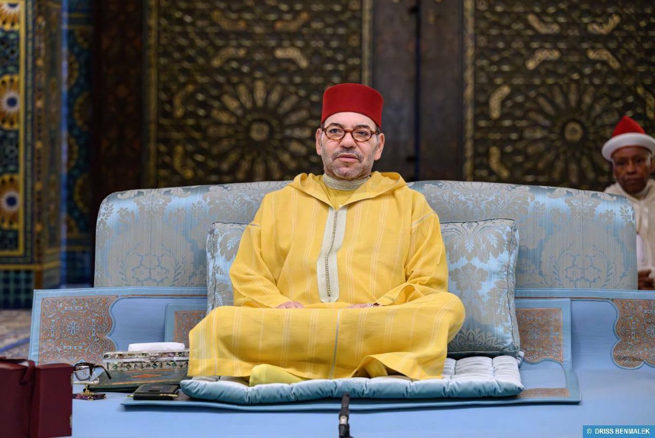 El rey Mohamed VI, en una charla religiosa en Ramadán. (MAP)