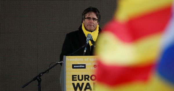 Foto: Puigdemont en un acto en Bruselas. (Reuters)