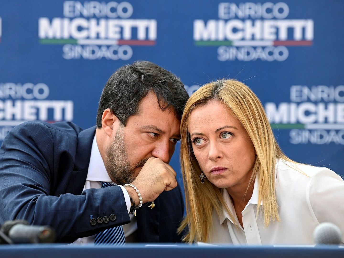 Salvini y Meloni, en un acto el 1 de octubre. (EFE)