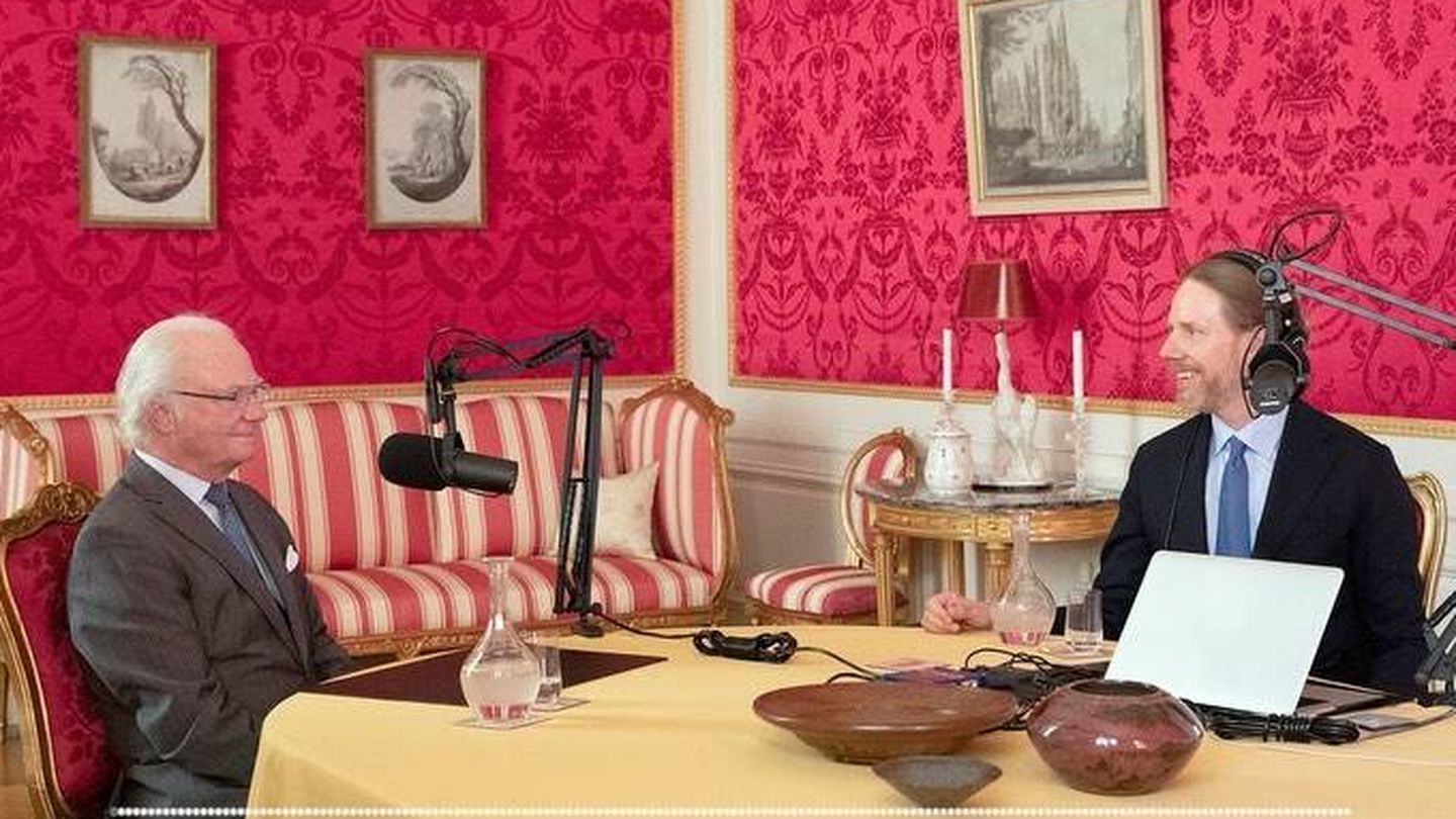 El rey Carlos Gustavo, durante la entrevista. (Casa Real de Suecia)