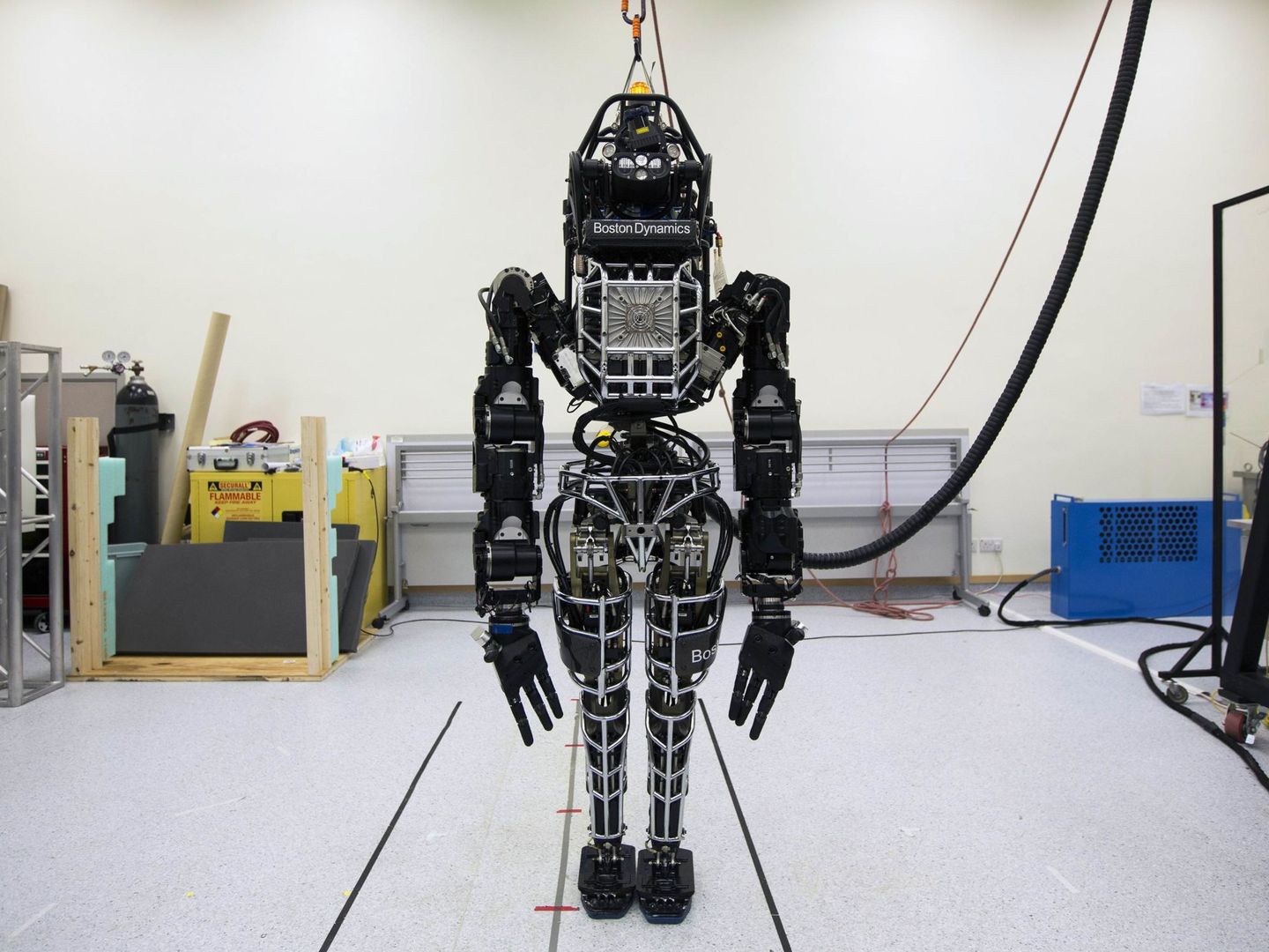 Vista de uno de los robots bípedos de Boston Dynamics. (Reuters)