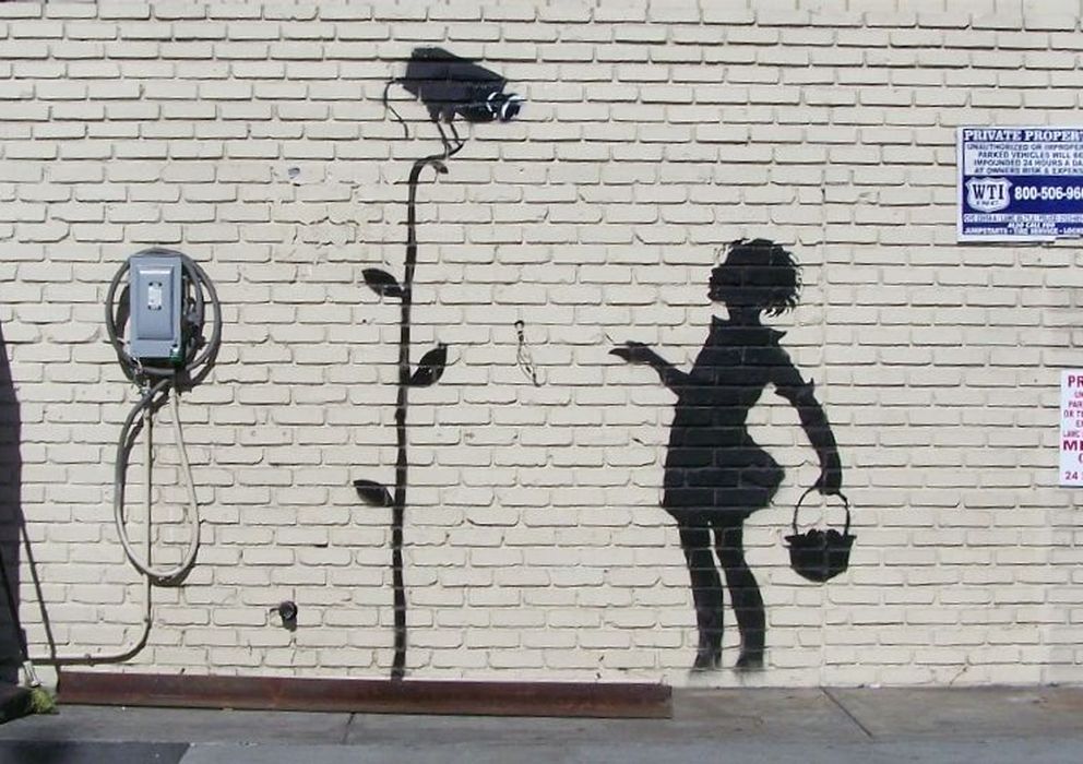 Foto: 'Flower Girl' de Banksy