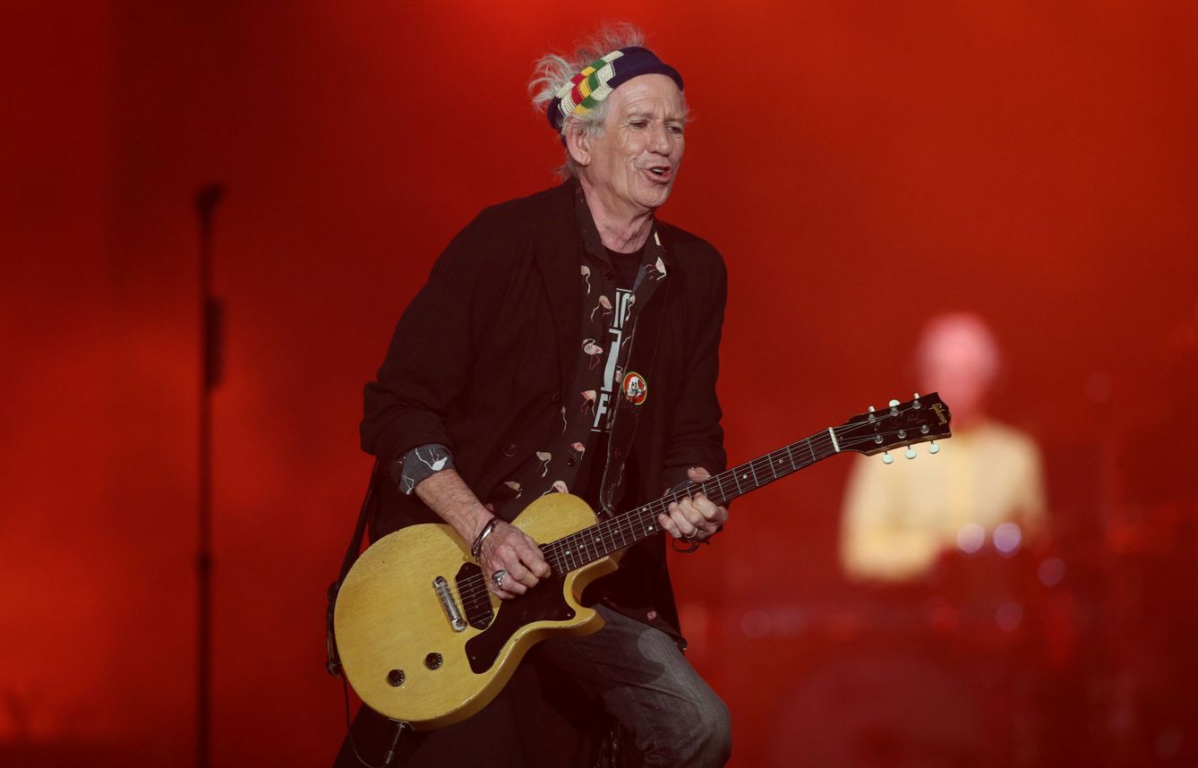 Keith Richards durante el concierto en Barcelona. (Reuters)