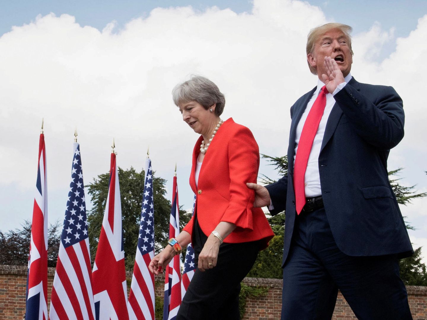 La primera ministra del Reino Unido, Theresa May, junto al presidente de los EEUU, Donald Trump. (Reuters)