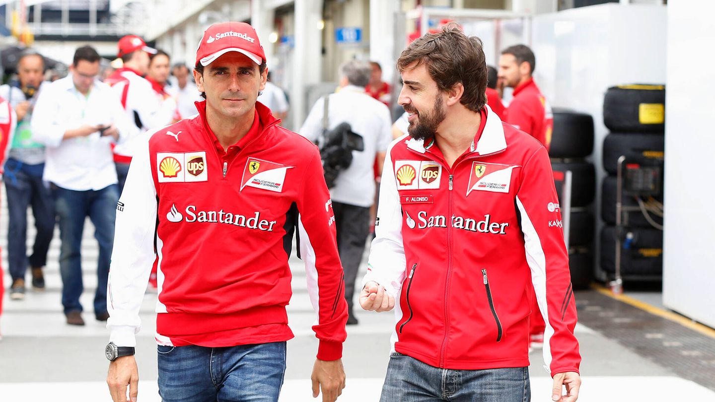 Alonso y De la Rosa, en su etapa en Ferrari. (Getty/Corbis)