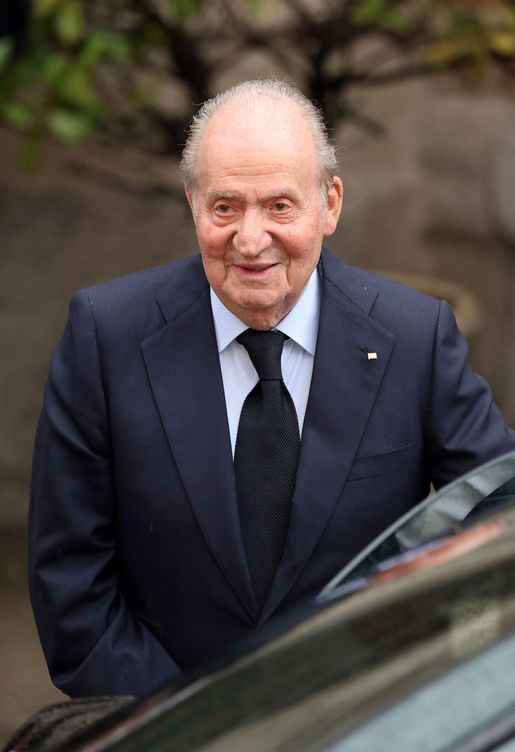 El rey Juan Carlos, en el funeral de Fernando Gómez-Acebo. (Europa Press)