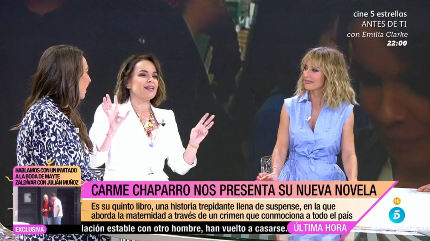 Las presentadoras de Telecinco, Carme Chaparro y Emma García. (Mediaset)