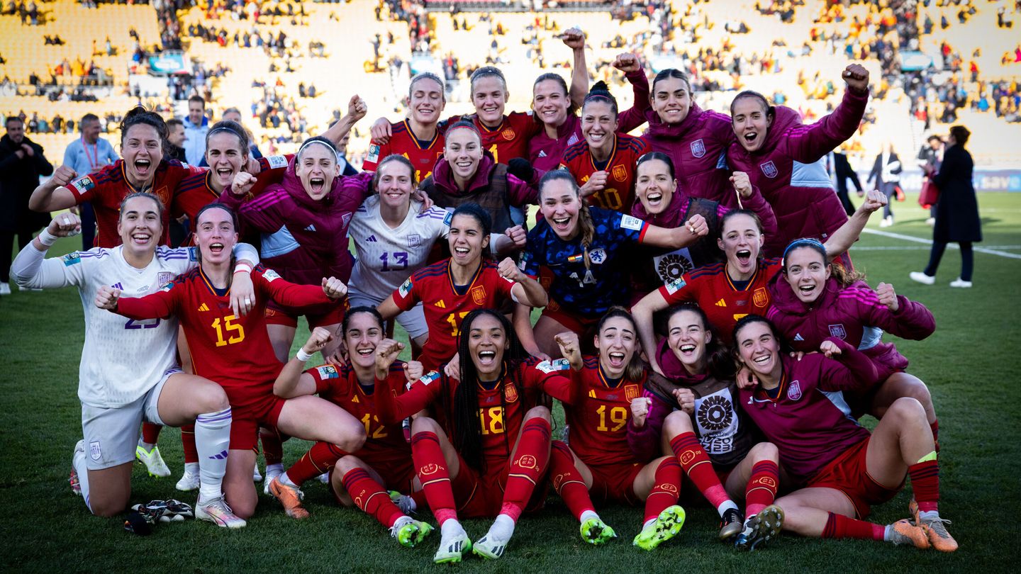 Las jugadoras de la Selección española, tras ganar a los Países Bajos. (EFE/Pablo García) 