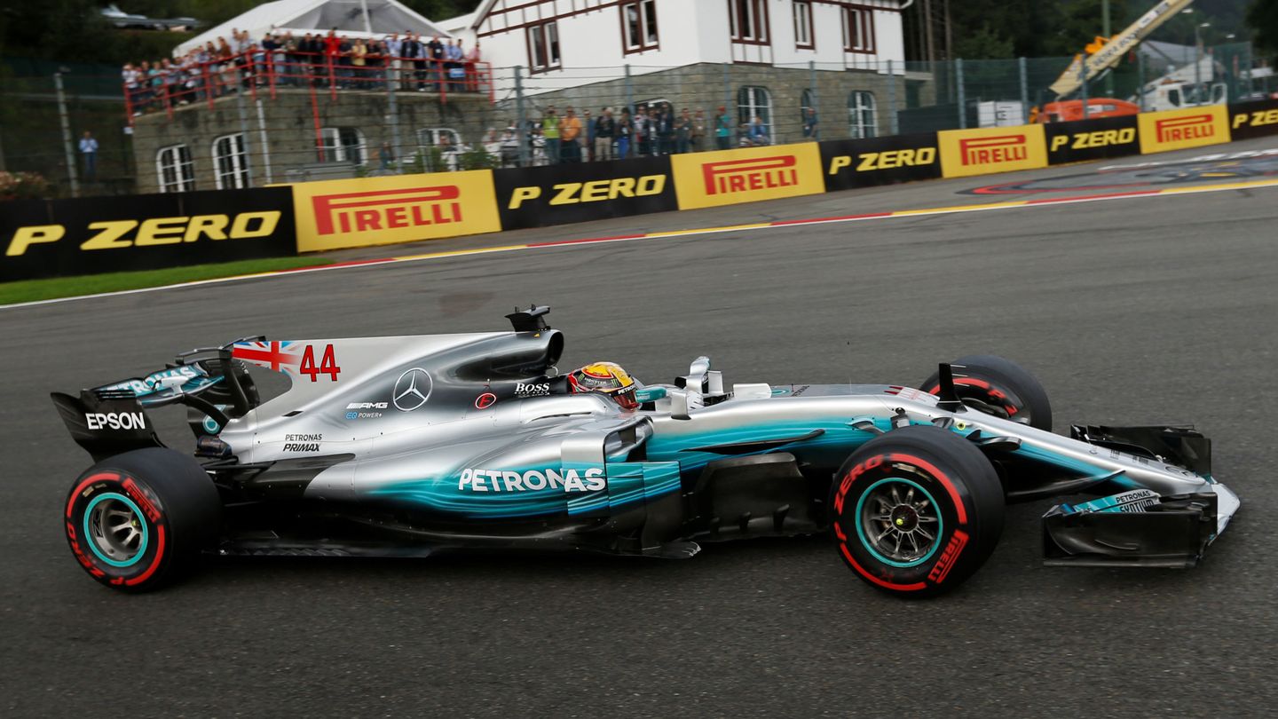 Hamilton, durante la clasificación en Spa. (Reuters)