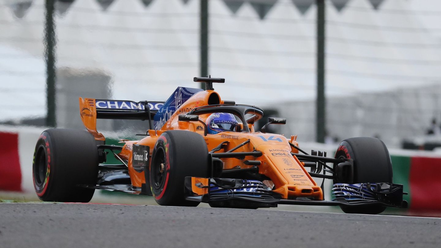 Fernando Alonso durante la clasificación del Gran Premio de Japón. (Reuters)