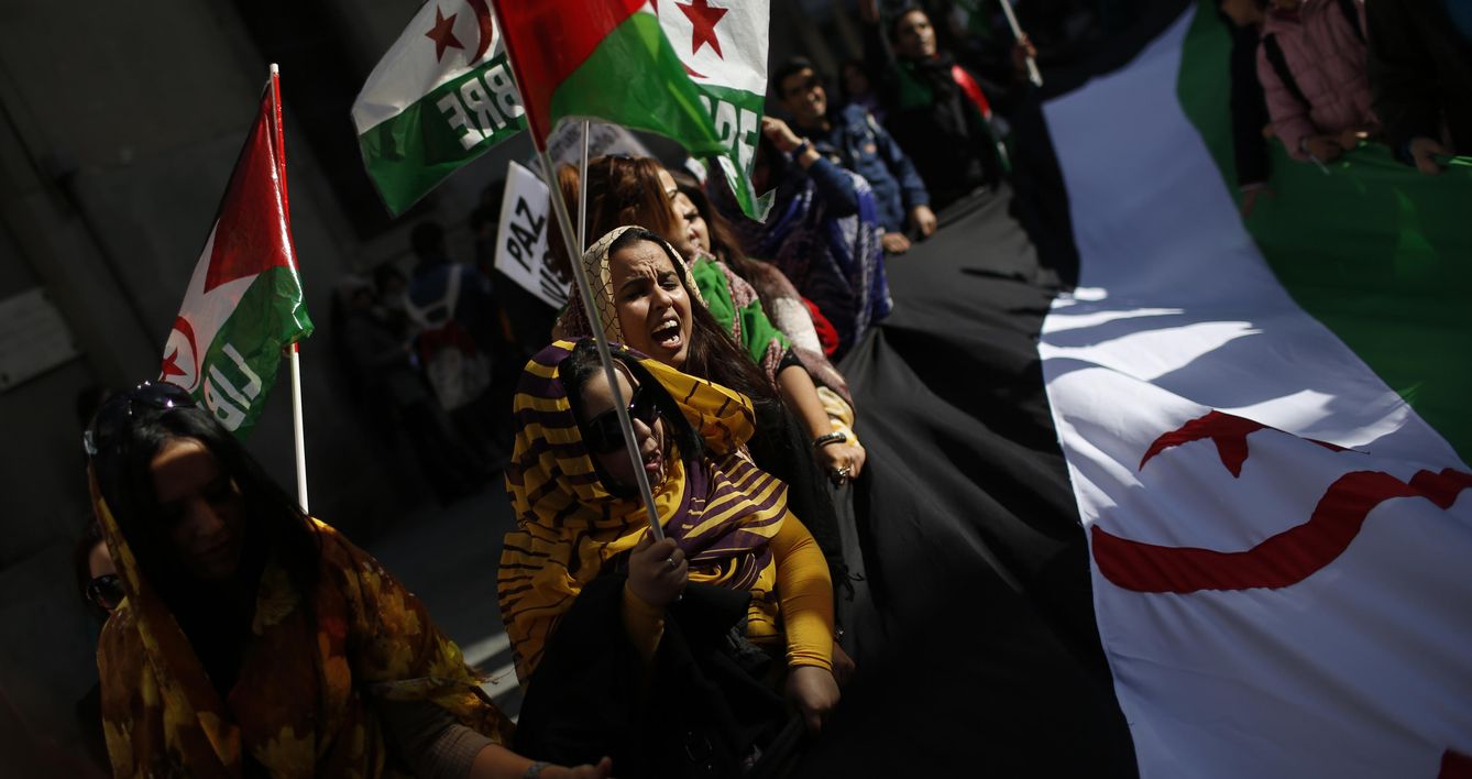 Manifestación en apoyo de la independencia del Sáhara Occidental en Madrid, el pasado noviembre. (Reuters)