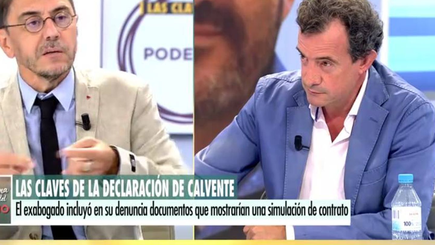 Juan Carlos Monedero y Javier Gállego, en 'El programa del verano'. (Telecinco)