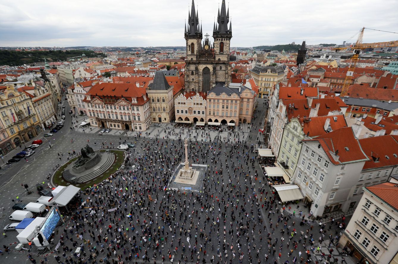 Praga, durante una protesta contra el primer ministro Babis. (Reuters)