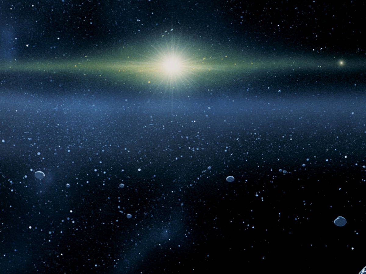 Foto: Vista del sistema solar desde el cinturón de Kuiper.
