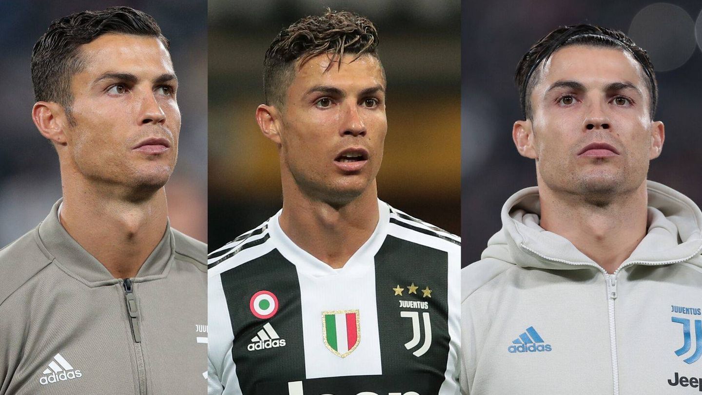 Los looks capilares de Cristiano Ronaldo desde que llegó a la Juventus. (Getty)