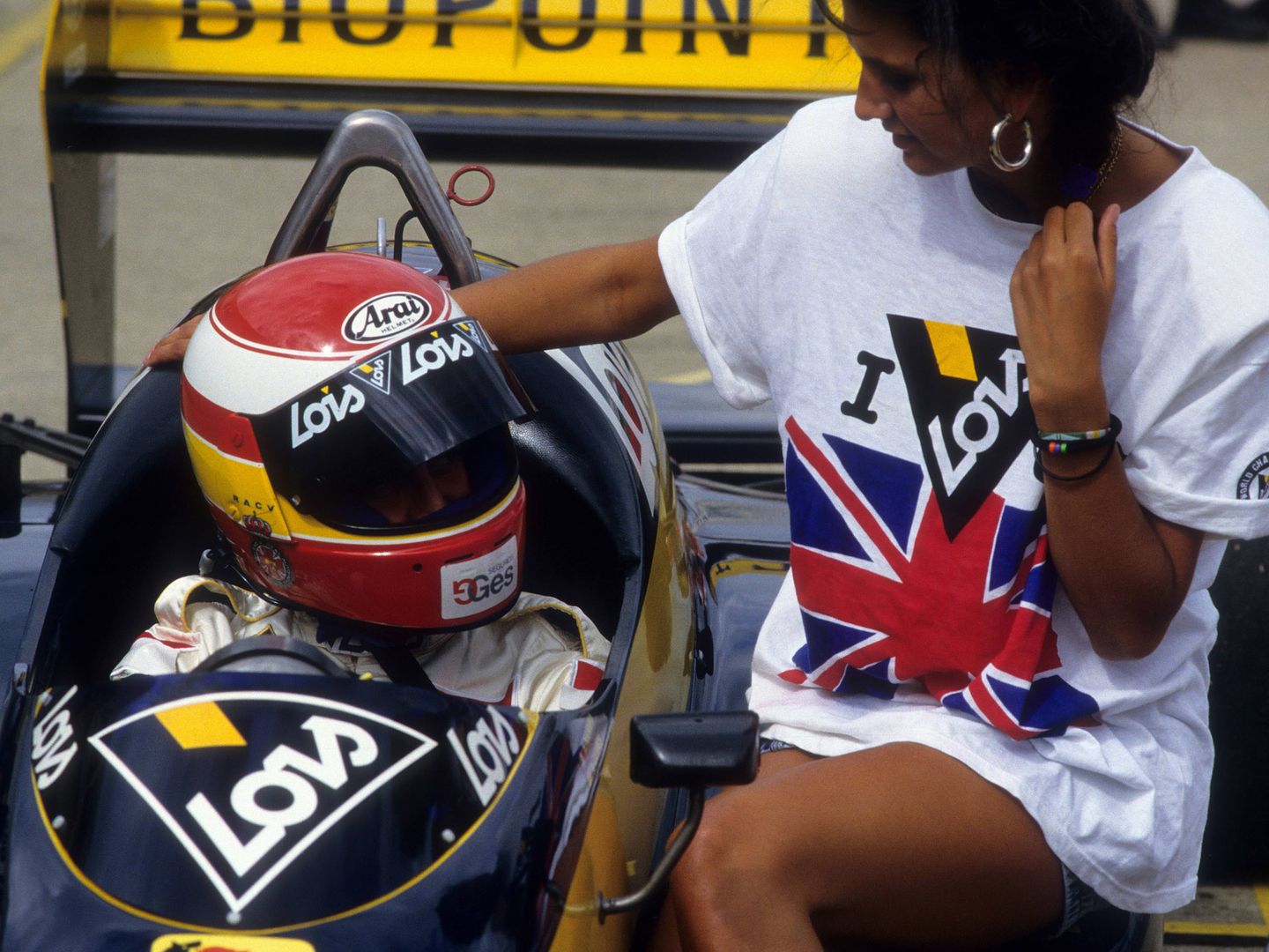 Adrian Campos, en 1987, en el GP de Gran Bretaña de F1.
