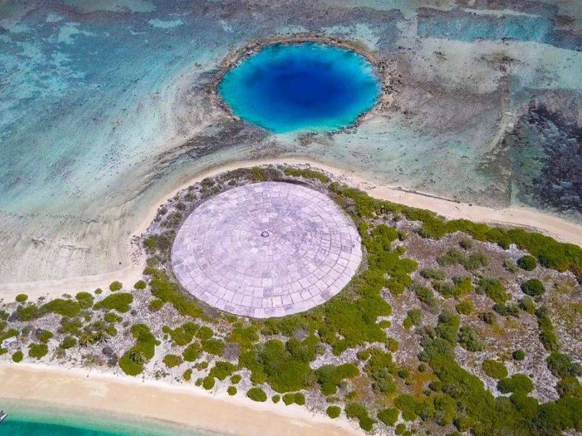 Foto: La Tumba, la estructura de las Islas Marshall que se está rompiendo. (CC)