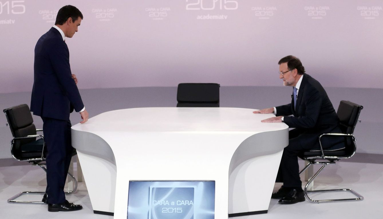Pedro Sánchez y Mariano Rajoy en el debate (Reuters)