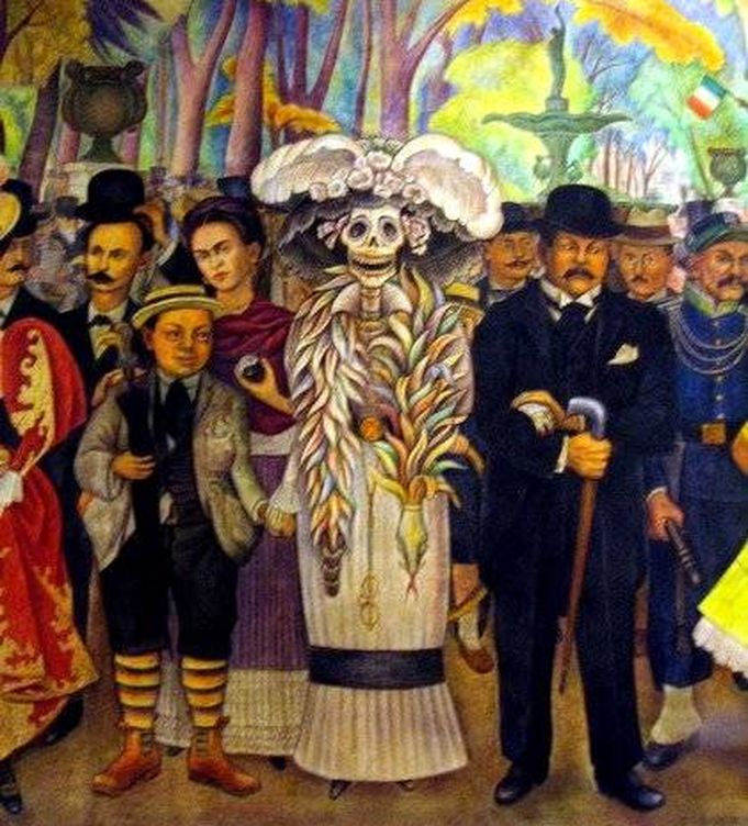 Detalle del mural de Diego Rivera