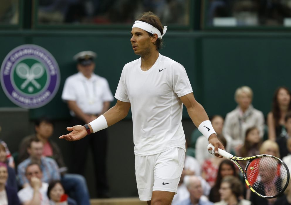 Foto: Rafa Nadal durante su última participación en Wimbledon. (AP)