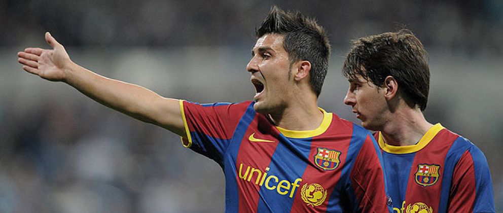 Foto: Aunque Tito afirme que Messi y Villa "se llevan muy bien", dentro del campo no congenian