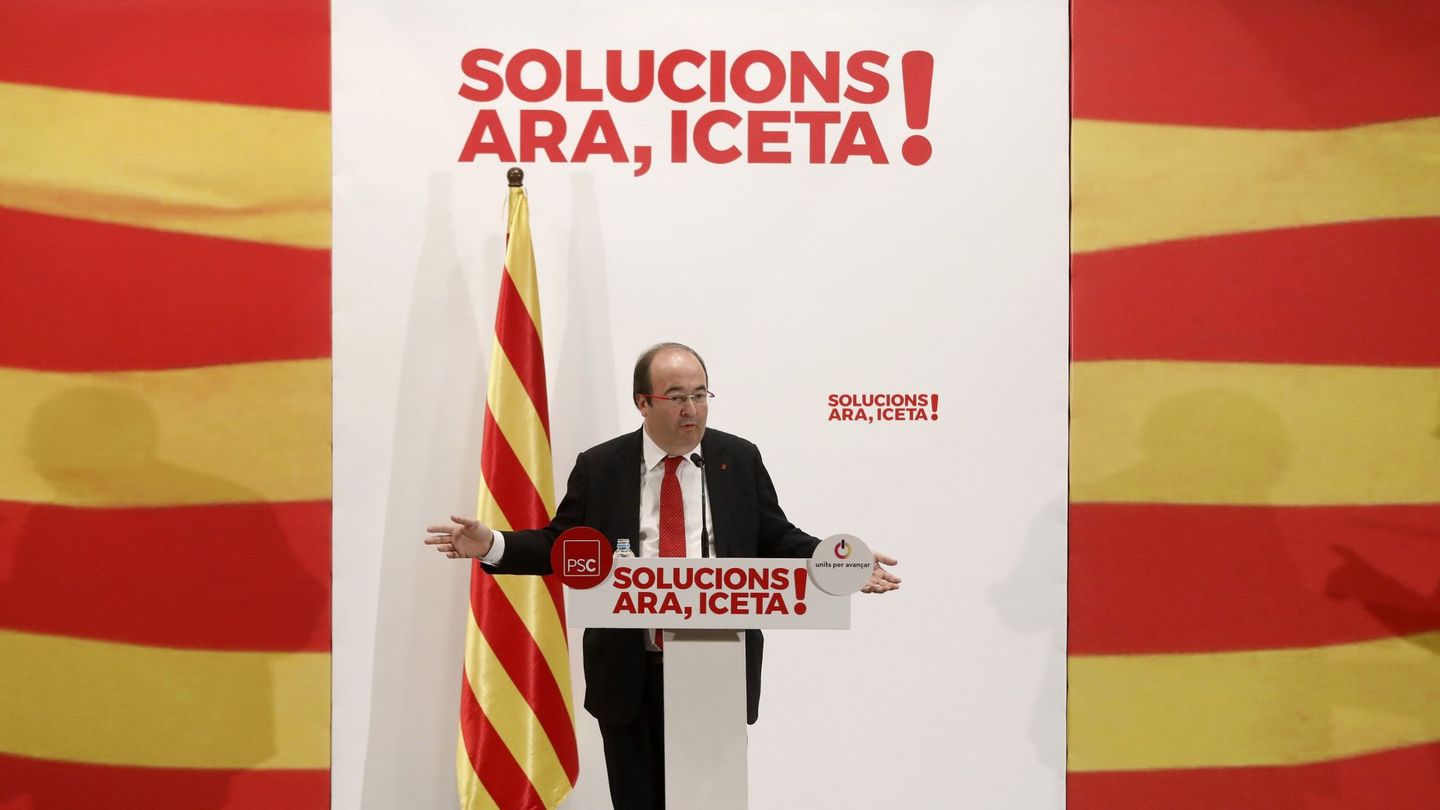 Iceta, en campaña para el 21-D | Foto: EFE