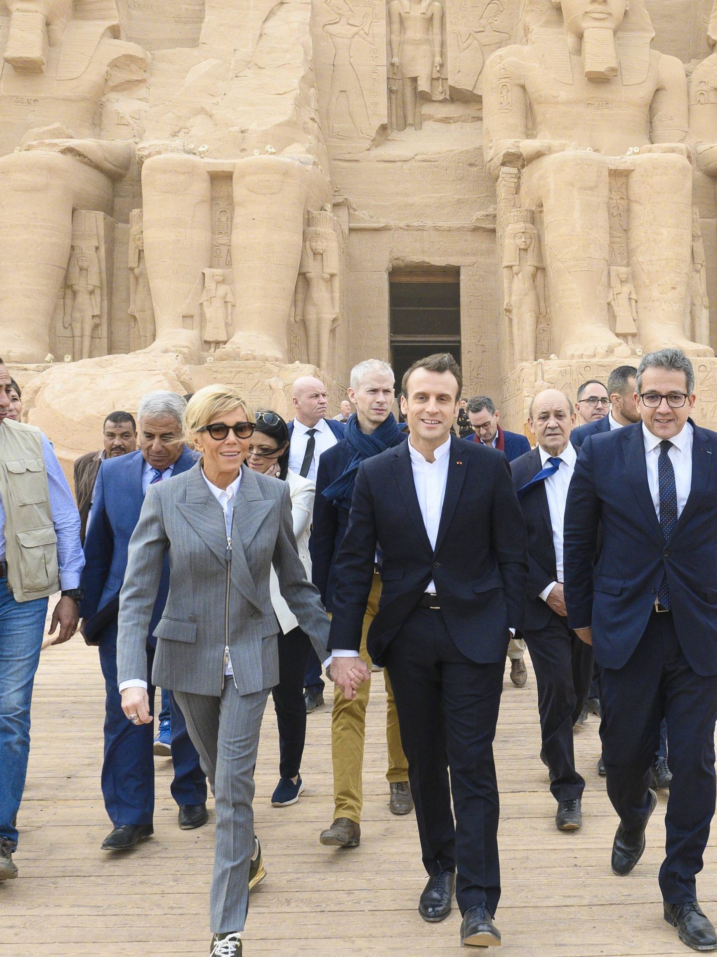 Los Macron de tour egipcio. (Cordon Press)