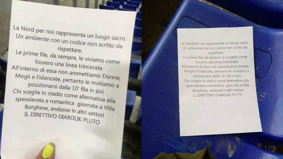 Los ultras de la Lazio, del antisemitismo al machismo: "Sin mujeres hasta la fila 10"