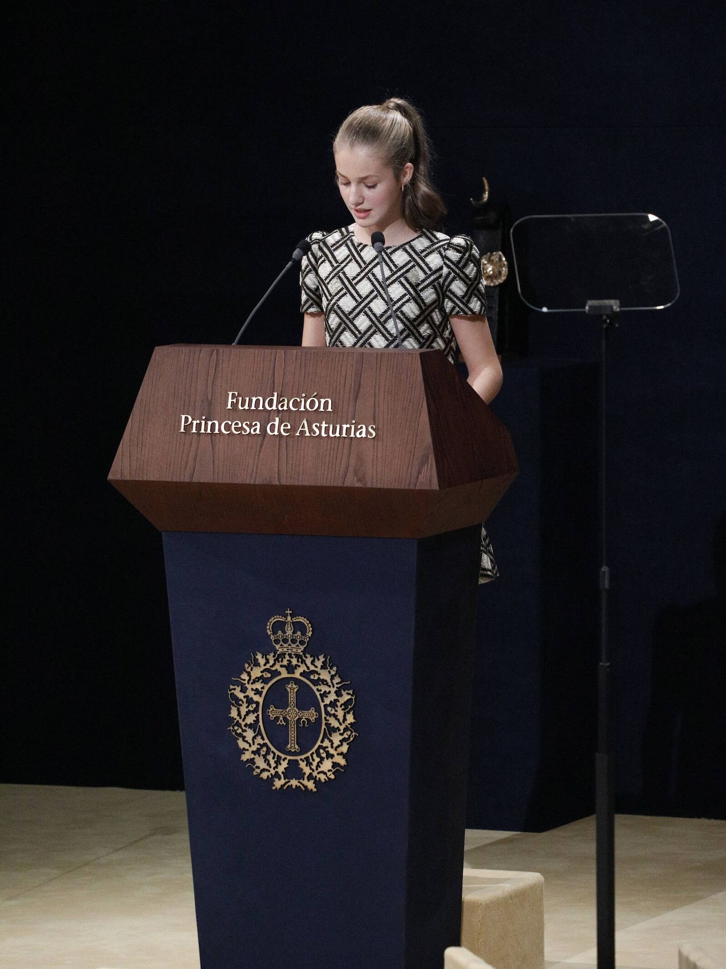 La princesa Leonor, durante su discurso. (Limited Pictures)