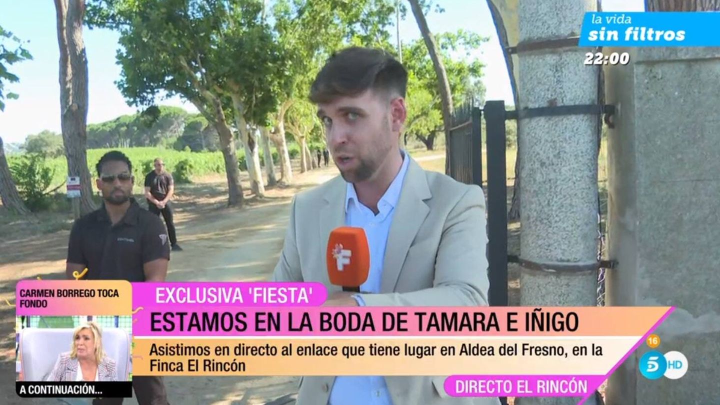 Jaime Rodríguez, reportero de 'Fiesta'. (Mediaset España)