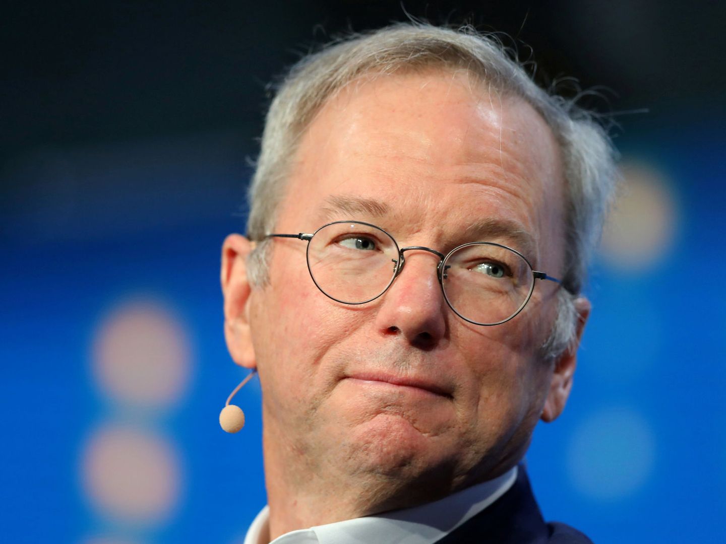 FILE PHOTO: Alphabet's Executive Chairman Eric Schmidt looks on during the Milken Institute Global Conference in Beverly Hills, California, U.S., May 1, 2017. REUTERS Mike Blake File Photo