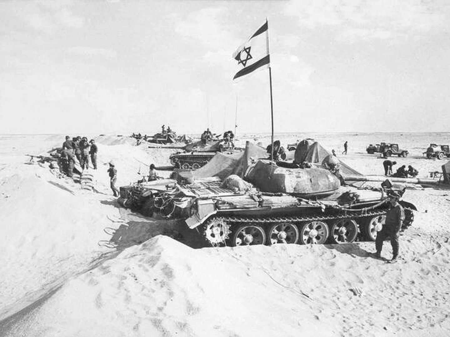 Tanques israelíes abatidos durante la Guerra del Yom Kippur, 1973-