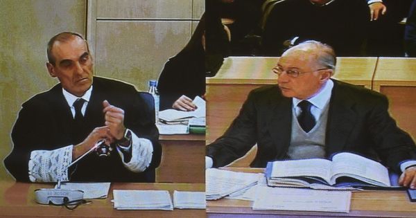 Foto: El fiscal Alejandro Luzón y el expresidente de Bankia Rodrigo Rato. (EFE)