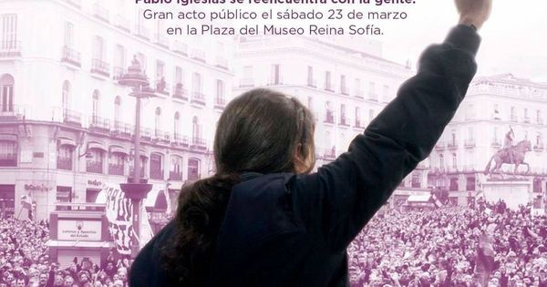 Foto: Cartel de Pablo Iglesias. (Podemos)