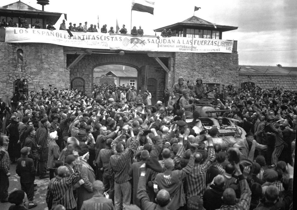 Foto:  Liberación del campo de Mauthausen el 6 de mayo de 1945