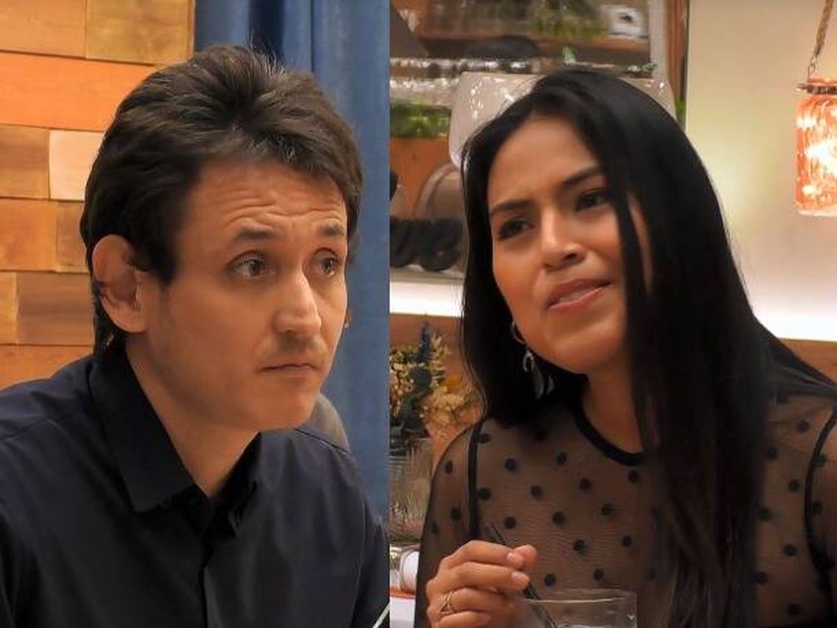 Foto: Jeyson y Rocío en 'First Dates'. (Mediaset)