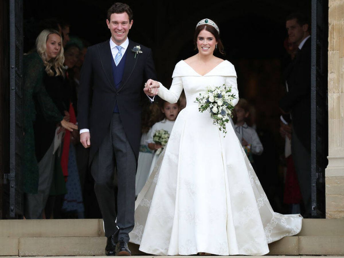 Foto: Eugenia de York y Jack Brooksbank el día de su boda. (Getty Images)