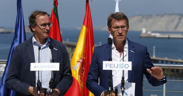 Foto: El presidente de la Xunta de Galicia, Alberto Núñez Feijóo (d), y el exministro Alfonso Alonso. (EFE)